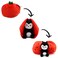 Les D&eacute;glingos  Flipetz Comet Ladybug Plush Toy &ndash; Soft &amp; Cuddly &ldquo;Coccinelle&rdquo; Stuffed Animal with Tomato-Themed Design, Cute Kids Gift Plush