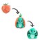 Les D&eacute;glingos  Flipetz Corvet Turtle Plush Toy &ndash; Soft &amp; Cuddly Turtle Stuffed Animal (&ldquo;Peach&rdquo; Edition) for Babies, Toddlers &amp; Kids