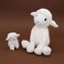 Les D&eacute;glingos  PTIPOTOS Olou Sheep Plush Toy &ndash; Soft &amp; Cuddly &ldquo;Mom &amp; Baby&rdquo; Sheep Stuffed Animal Pair for Babies, Toddlers &amp; Kids &ndash; White Edition