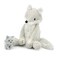 Les D&eacute;glingos Peluche Renard Arctique Frimou Maman et Son B&eacute;b&eacute;   Soft Plush Arctic Fox Toy with Hidden Baby   Cuddly Stuffed Animal for Babies &amp; Kids Ages 0+