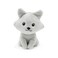 Les D&eacute;glingos Peluche Renard Arctique Frimou Maman et Son B&eacute;b&eacute;   Soft Plush Arctic Fox Toy with Hidden Baby   Cuddly Stuffed Animal for Babies &amp; Kids Ages 0+