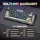 YUNZII B75 Mechanical Keyboard,75% Hot Swappable Keyboard with Knob,RGB Backlit Gasket Gaming Keyboard with Double-Shot PBT Keycaps,Cherry Profile,WIN/MAC (Black, Milk V2 Linear Switch)