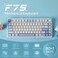 EPOMAKER x AULA F75 Gasket Mechanical Keyboard 75% Wireless Hot Swappable Gaming Keyboard with Five-Layer Padding&amp;Knob, Bluetooth 2.4GHz USB-C RGB (Sea Salt Blue LEOBOG Reaper Switch)