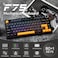 EPOMAKER x AULA F75 Gasket Mechanical Keyboard 75% Wireless Hot Swappable Gaming Keyboard with Five-Layer Padding&amp;Knob, Bluetooth 2.4GHz USB-C RGB (Black LEOBOG Reaper Switch)