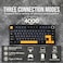 EPOMAKER x AULA F75 Gasket Mechanical Keyboard 75% Wireless Hot Swappable Gaming Keyboard with Five-Layer Padding&amp;Knob, Bluetooth 2.4GHz USB-C RGB (Black LEOBOG Reaper Switch)