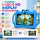 Telzeal P604 Kids Tablet 7 Inch HD Display, 6GB RAM 256GB ROM, Android 13, 3000mAh Battery, 5G WiFi, Dual Camera, Shockproof Protective Case with Handle (Orange)
