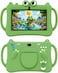 Telzeal P604 Kids Tablet 7 Inch HD Display, 6GB RAM 256GB ROM, Android 13, 3000mAh Battery, 5G WiFi, Dual Camera, Shockproof Protective Case with Handle (Green)