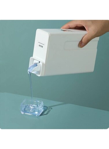 Bathroom Liquid Dispenser Bottle for Shampoo, Shower Gel and Laundry Detergent, White, 1 L