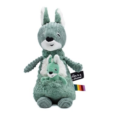 Allezou the Kangaroo Mom &amp; Baby Plush Toy - Green