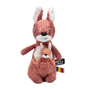 Allezou the Kangaroo Mom &amp; Baby Plush Toy - Terracotta