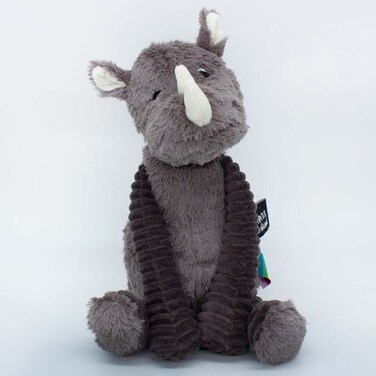 Grosbisou the Rhino Plush Toy - Grey