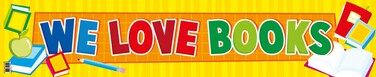 We Love Books &ndash; Banner in English