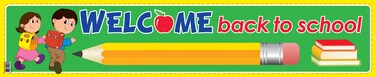 Welcome Back To School &ndash; Banner in English