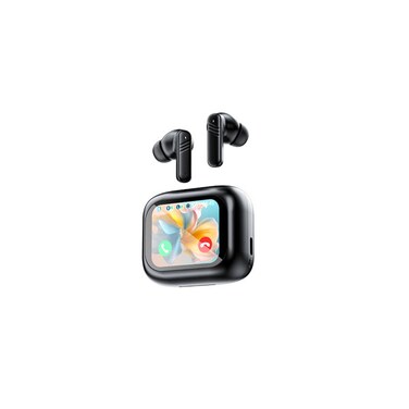 Zoook Touch Screen Wireless Bluetooth Earbuds &ndash; ENC Noise Cancelling, Smart Display Case, Waterproof, Long Battery Life

