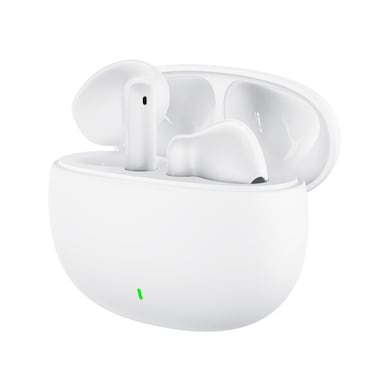 سماعات أذن بلوتوث لاسلكية Mezone MEPODS TWS مع تحكم باللمس وميكروفون مدمج باللون الأبيض