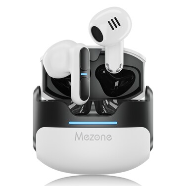 MEZONE MERCURIO Wireless Earbuds With Superior Hifi Stereo Sound &amp; IPX5 Waterproof White