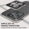 Mezone Camera Lens Protector for iPhone 16 Pro/iPhone 16 Pro Max 3pcs Individual Lens Protectors 9H Hardness Anti-Scratch, Strong Absorption &amp; Built to Resist Damage, Black
