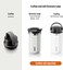 Wacaco OCTAROMA Vacuum Insulated Mug (300ml) - Double Wall Stainless Steel Vacuum Insulated Coffee Travel Mug with Leakproof Drinking Lid - Ceramic Whte