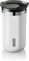 Wacaco OCTAROMA Vacuum Insulated Mug (300ml) - Double Wall Stainless Steel Vacuum Insulated Coffee Travel Mug with Leakproof Drinking Lid - Ceramic Whte
