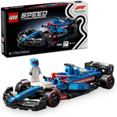 LEGO Speed Champions Visa Cash App RB VCARB 01 F1 Race Car Model Set for Adults, with a Collectible Driver Minifigure - Gift Idea for Men, Women &amp; Teenage Motorsports Fans 77246