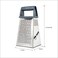 Fresh Choice 4 Sided Box Grater Multi Purpose Cheese Vegetable Grater For Shredding Slicing And Zesting