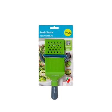 Fresh Choice Peeler Mandoline 3 In 1 Vegetable Slicer Grater With Dual Blade And Ergonomic Handle