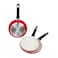 Fresh Choice Carmine 3pc PFAS Free Pressed Aluminum Non Stick Frypan Set For Everyday Cooking