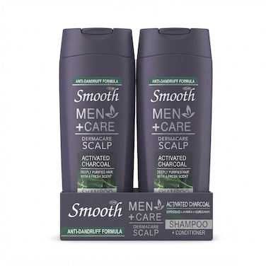 Feah Smooth Activated Charcoal Men Care Shampoo Set   Deep Cleansing Hair Care
