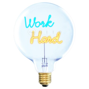 لمبة زجاجية LED WORK HARD – أزرق عسلي – قطر 70 × ارتفاع 110 مم