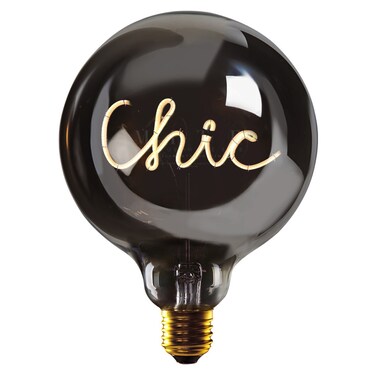 CHIC &ndash; PLATED SMOKE GLASS LED BULB &ndash; 70 &times; H110 mm