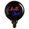 لمبة زجاجية LED CHILL OUT – زجاج شفاف / أحمر وأزرق – قطر 70 × ارتفاع 110 مم