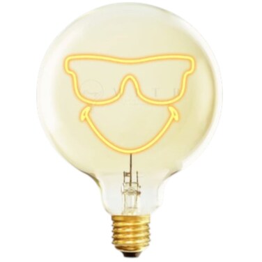 Glass LED Filament Decorative Bulb &ldquo;Cool Smile&rdquo; &ndash; 70 &times; H110 mm