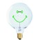 SMILEY - LED GLASS BULB - CLEAR GLASS/GREEN - &Oslash;70 &times; H110 MM