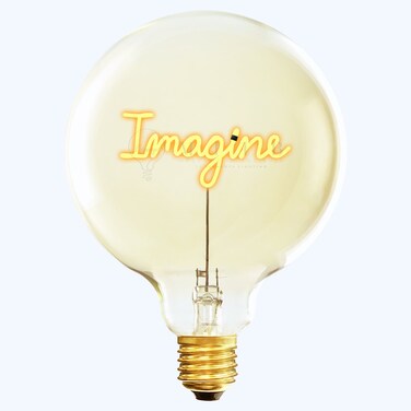 لمبة ديكور زجاجية LED بفتيل “Imagine” – 70 × ارتفاع 110 مم