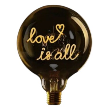LOVE IS ALL - LED GLASS BULB - AMBER GLASS/2200K - &Oslash;70 &times; H110 MM