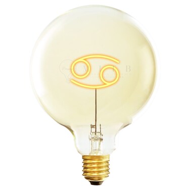 Glass LED Filament Decorative Bulb &ldquo;Cancer&rdquo; &ndash; 70 &times; H110 mm