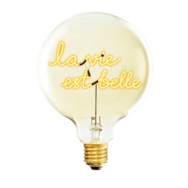لمبة زجاجية LED LA VIE EST BELLE – قطر 70 × ارتفاع 110 مم