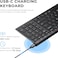 iClever BK10 Bluetooth Keyboard- Universal Wireless &amp; Rechargeable Ultra-Slim with Number Pad, Ergonomic Design, Compact Size, Stable Connection for Windows, iOS, Android - Black
