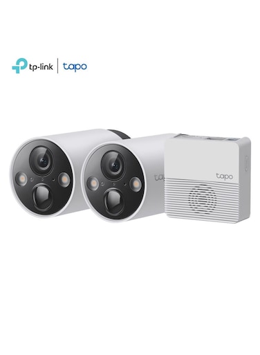Tapo C420S2 Smart Wire-Free Security Camera System, 2-Camera System, 2K QHD, 180-Day Battery life, Full Color Night Vision
