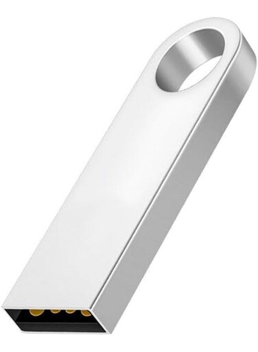 64GB USB 2.0 Flash Drives Metal USB 64 GB Stick Memory USB Stick Hard Drive Storage Silver 3.9 * 1.2 * 0.45cm (64GB)