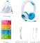 Onanoff Buddyphones School+ Wireless, Volume Limiting Educational Kids Headphones With Boom Microphone, Safe Audio Voice Enhancing Bluetooth Study Headphones, Foldable, 20-Hrs Battery Life, Blue