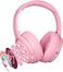 Buddyphones Comosfun Active Noise Cancellation Wireless Bluetooth Headphone For Kids, Clear Audio, Safe Volume With Study Mode 42-Hrs Battery Built-In Mic, Adjustable Foldable, Pink