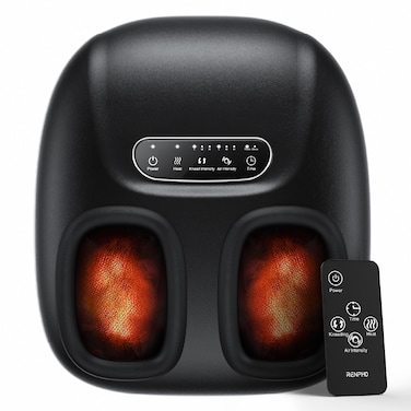 RENPHO Portable Shiatsu 3D Kneading Massager Machine with Heat - Black