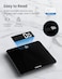 RENPHO Digital Bathroom Scales for Body Weight, Weighing Scale Electronic Bath Scales with High Precision Sensors Accurate Weight Machine for People, LED Display, Black, 180kg, Core 1s