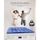 iDOO Inflatable Mattress with Inflation and Deflation Pump in Just 3 Minutes, for Home, Travel and Camping, 203 x 152 x 46 cm, Maximum Weight: 295 kg (Double Bed), Blue