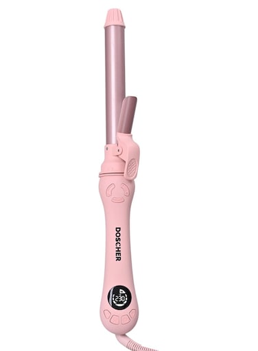 DOSCHER Automatic Curling Iron 25mm &ndash; Hair Curler with Ceramic Coating, PTC Heating, LCD Display, Dual Rotation, Dual Voltage, up to 230&deg;C
