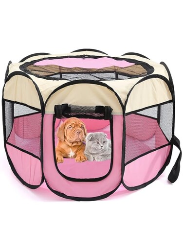Portable Foldable Pet Playpen Indoor/Outdoor Cat/Puppy Exercise Pen Kennel