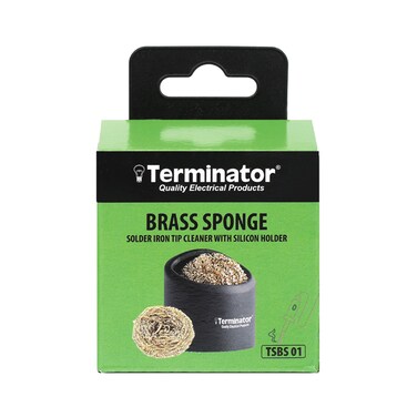 Terminator Solder Iron Tip Cleaner Brass Sponge with Silicon Holder