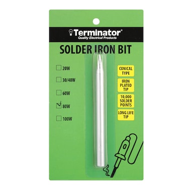 Terminator Solder Iron Bit Conical Type Dia. 7 x 90mm 80W