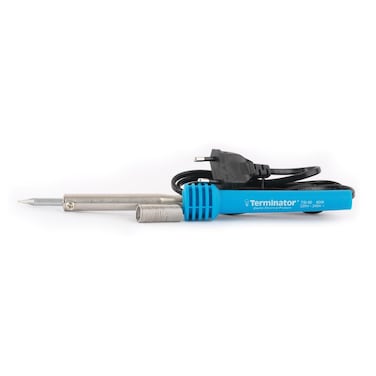 Terminator Soldering Iron 60W with 2RP plug, 8 Gm Solder Wire, Metal Stand and long life Tip.